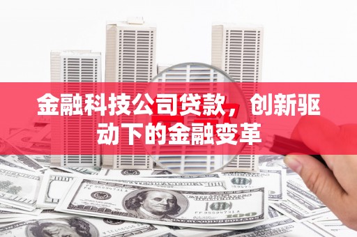 始兴金融科技公司贷款，创新驱动下的金融变革
