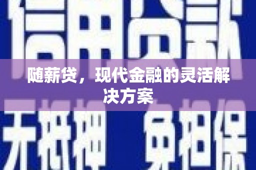 始兴随薪贷，现代金融的灵活解决方案
