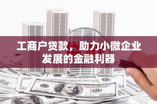 始兴工商户贷款，助力小微企业发展的金融利器