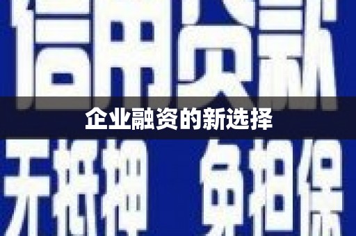 始兴企业融资的新选择