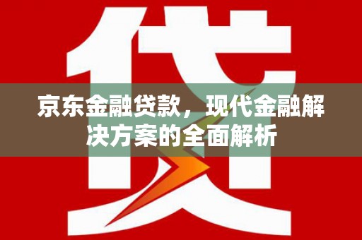 始兴京东金融贷款，现代金融解决方案的全面解析