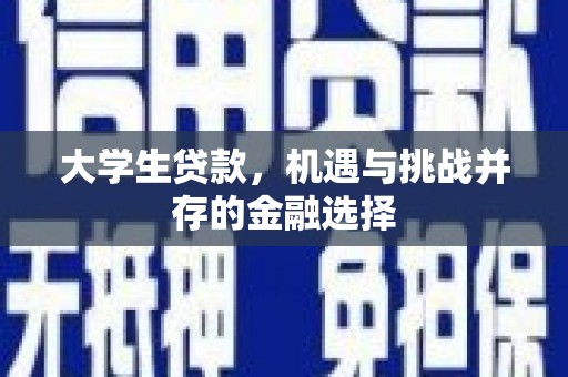 始兴大学生贷款，机遇与挑战并存的金融选择